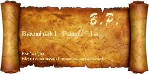 Baumhakl Paméla névjegykártya